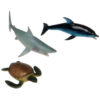 Ocean Animals Playset, 6 Per Set, 2 Sets