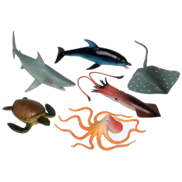 Ocean Animals Playset, 6 Per Set, 2 Sets