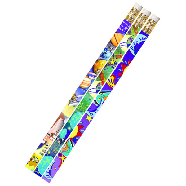 Galaxy Galore Motivational-Fun Pencils, Pack of 144