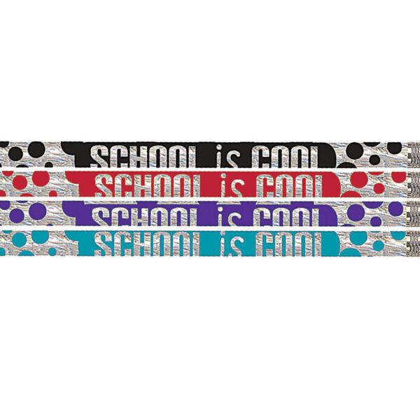 School is Cool Motivational Pencil, 12 Per Pack, 12 Packs