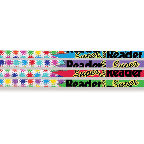 Super Reader Motivational Pencils, 12 Per Pack, 12 Packs