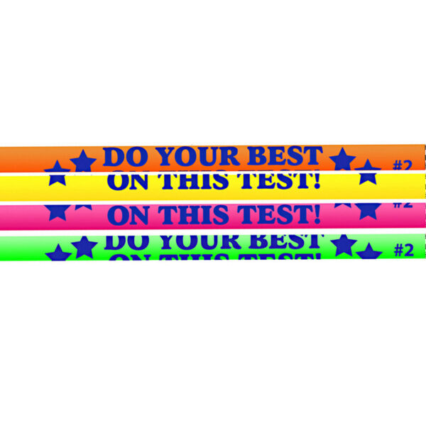 Do Your Best On The Test Motivational Pencils, 12 Per Pack, 12 Packs