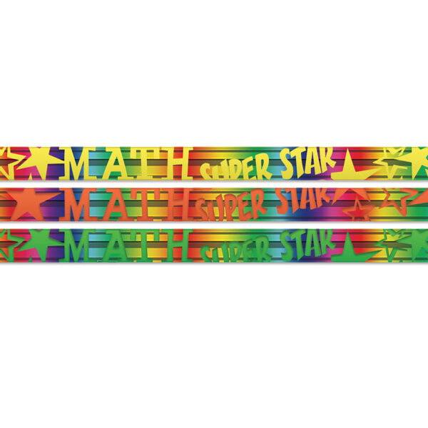 Math Super Star Pencils, 12 Per Pack, 12 Packs