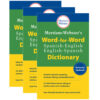 Merriam-Webster's Word-for-Word Spanish-English Dictionary, Pack of 3