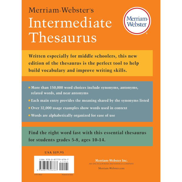 Merriam-Webster's Intermediate Thesaurus