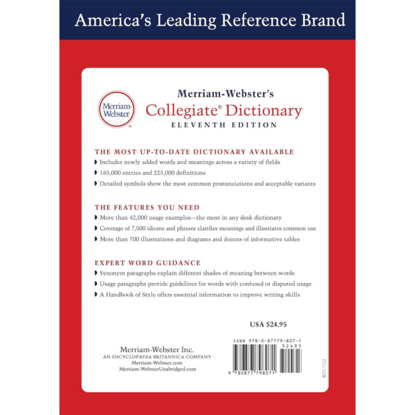 Collegiate Dictionary, Eleventh Edition, Laminated Hardcover