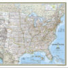 ERSNGMRE00620411_1.jpg United States Classic Map, Laminated, 43.5" x 30.5"