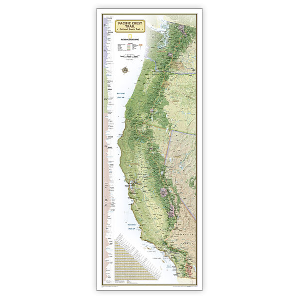 Pacific Crest Trail.indd Pacific Crest Trail Map, In Gift Box, 18" x 48"