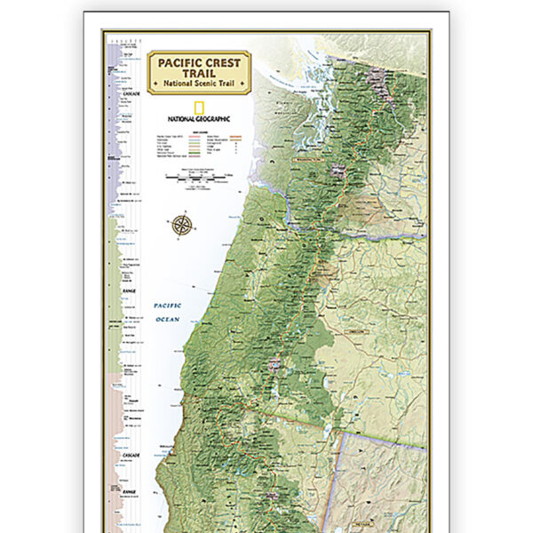 Pacific Crest Trail.indd Pacific Crest Trail Map, In Gift Box, 18" x 48"