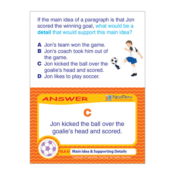 Main Idea and Supporting Details Learning Center, Grade 3-5