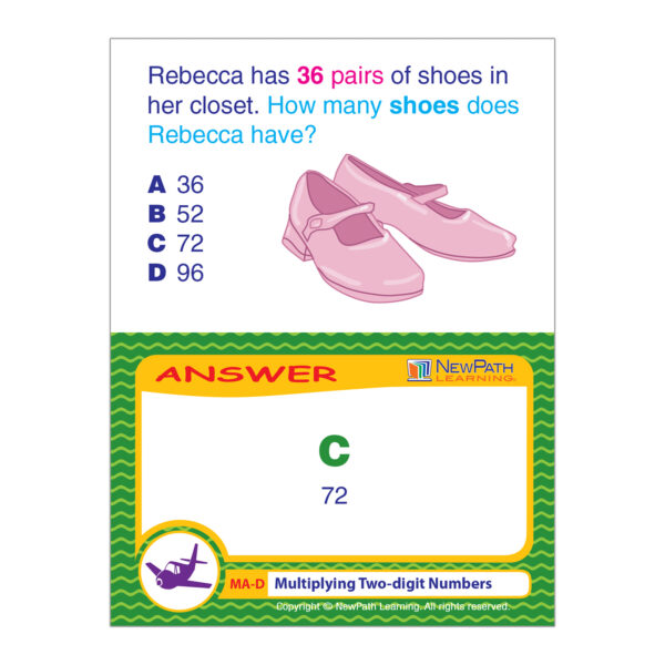 Multiplying Two-Digit Numbers Learning Center, Grade 3-5