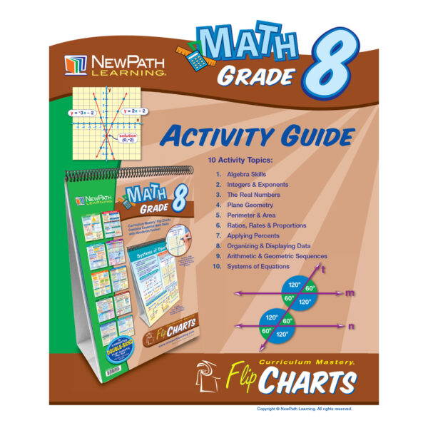 Math Skills Curriculum Mastery Flip Chart, 10 Pages, Grade 8