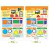Math Bulletin Board Chart Set, Shapes & Figures, Set of 6