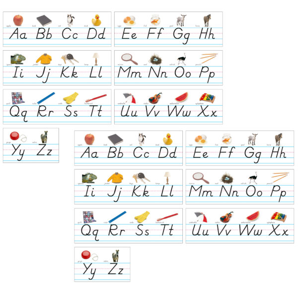 ERSNST9010-2.jpg Photo & Modern Manuscript Alphabet Lines Bulletin Board Set, 2 Sets