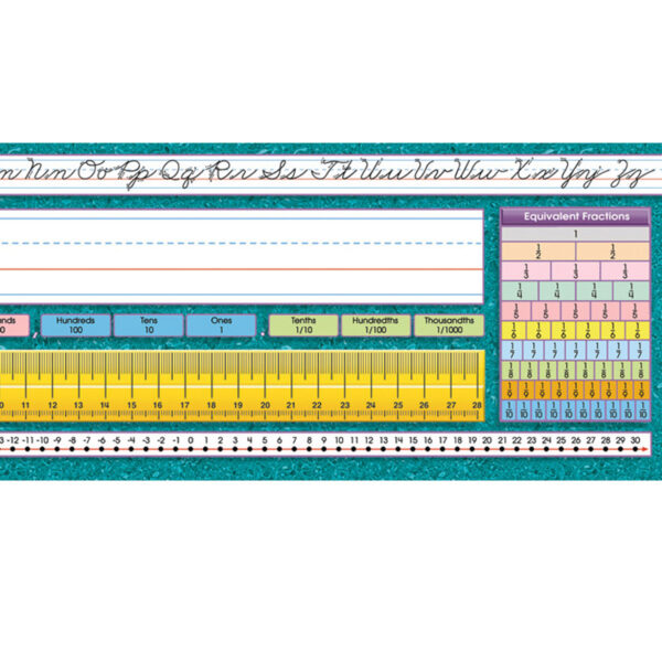 Canadian Intermediate Traditional Cursive Desk Plates, 36 Per Pack, 3 Packs