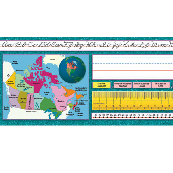 Canadian Intermediate Traditional Cursive Desk Plates, 36 Per Pack, 3 Packs