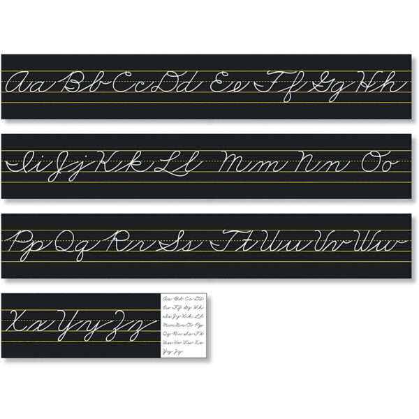 ERSNST9034-2_6.jpg Alphabet Lines Black Traditional Cursive, Pack of 2