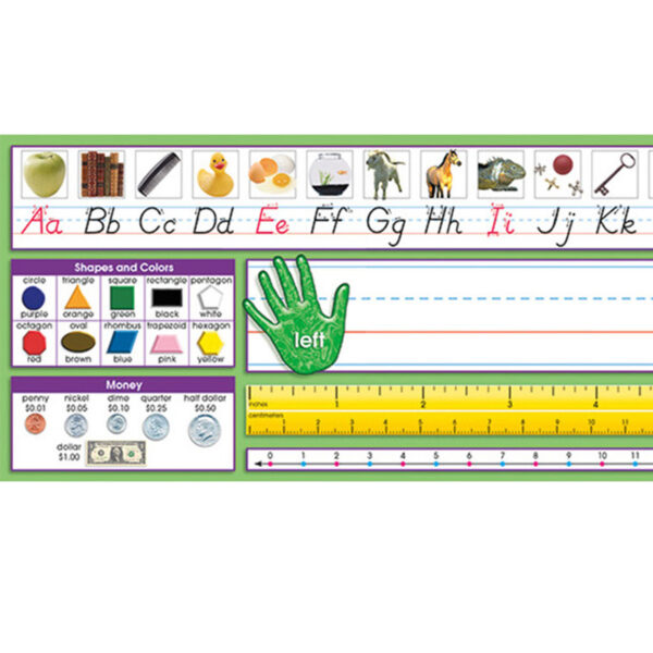 Adhesive Primary Modern Manuscript Desk Plates, 17.5" x 4", 36 Per Pack, 2 Packs