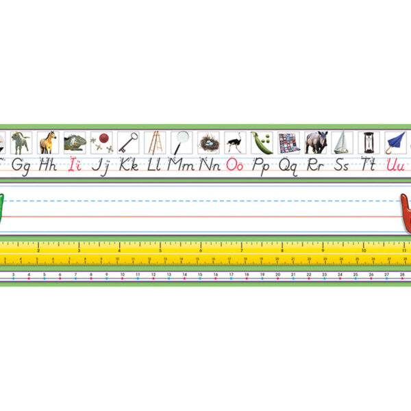 Adhesive Primary Modern Manuscript Desk Plates, 17.5 x 4", Pack of 36