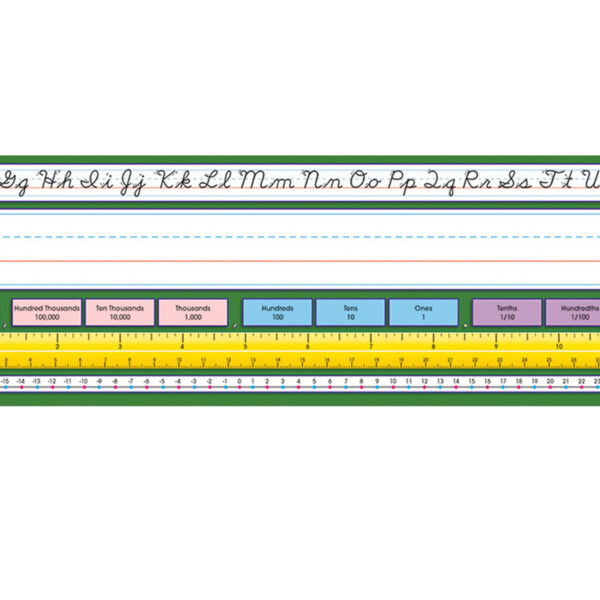 Adhesive Intermediate Contemporary Cursive Desk Plates, 17.5" x 4", Pack of 36