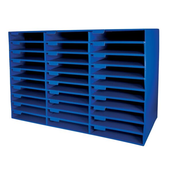 Mailbox, 30-Slot, Blue, 21"H x 31-5-8"W x 12-3-4"D