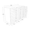 Mailbox, 30-Slot, Blue, 21"H x 31-5-8"W x 12-3-4"D