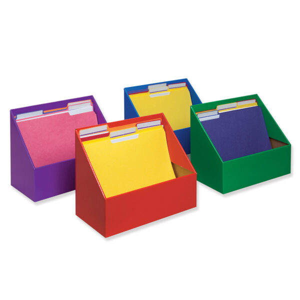 Folder Holder Assortment, 4 Assorted Colors, 9-3-4"H x 12"W x 5-3-4"D, 4 Folders