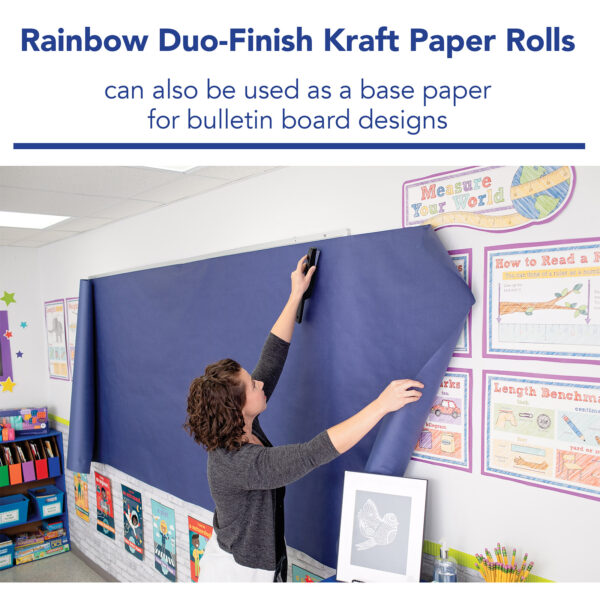 Colored Kraft Duo-Finish Paper, 48" x 200', Flame, 1 Roll