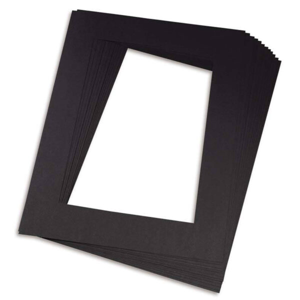 Pre-Cut Mat Frames, Black, 12" x 18", 12 Frames