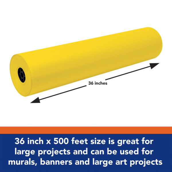 Art Paper Roll, Yellow, 36" x 500', 1 Roll
