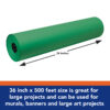 Art Paper Roll, Festive Green, 36" x 500', 1 Roll