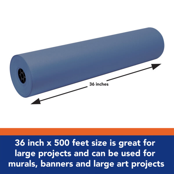 Art Paper Roll, Blue, 36" x 500', 1 Roll