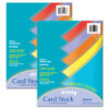 Vibrant Card Stock, 5 Assorted Colors, 8-1-2" x 11", 100 Sheets Per Pack, 2 Packs