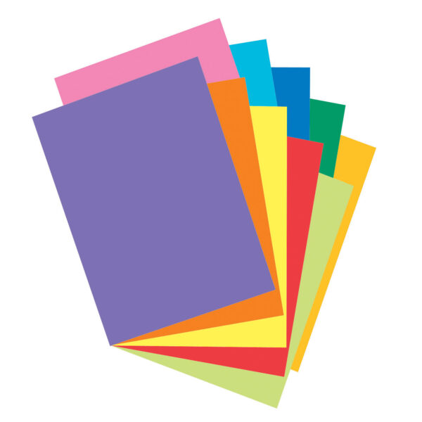 Colorful Card Stock, 10 Assorted Colors, 8-1-2" x 11", 100 Sheets