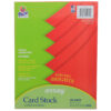 Card Stock, Rojo Red, 8-1-2" x 11", 100 Sheets