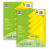 101189ClassicCard Card Stock, Lemon Yellow, 8-1-2" x 11", 100 Sheets Per Pack, 2 Packs