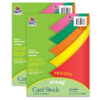 BrightsCardFin Bright Card Stock, 5 Assorted Colors, 8-1-2" x 11", 100 Sheets Per Pack, 2 Packs