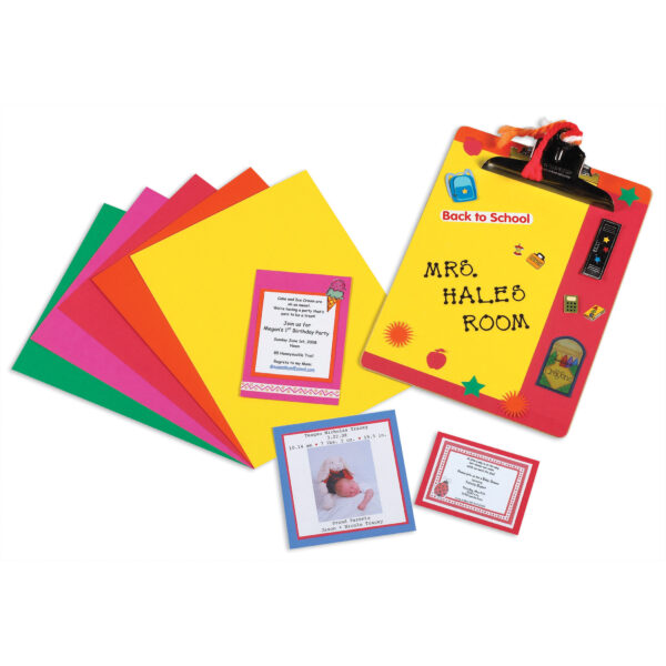 ERSPAC101175-2_1.jpg Bright Card Stock, 5 Assorted Colors, 8-1-2" x 11", 100 Sheets Per Pack, 2 Packs