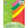 BrightsCardFin Bright Card Stock, 5 Assorted Colors, 8-1-2" x 11", 100 Sheets Per Pack, 2 Packs
