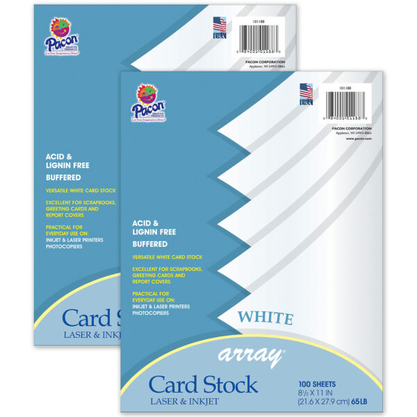 110961 W01188.pdf.pdf Card Stock, Classic White, 8-1-2" x 11", 100 Sheets Per Pack, 2 Packs