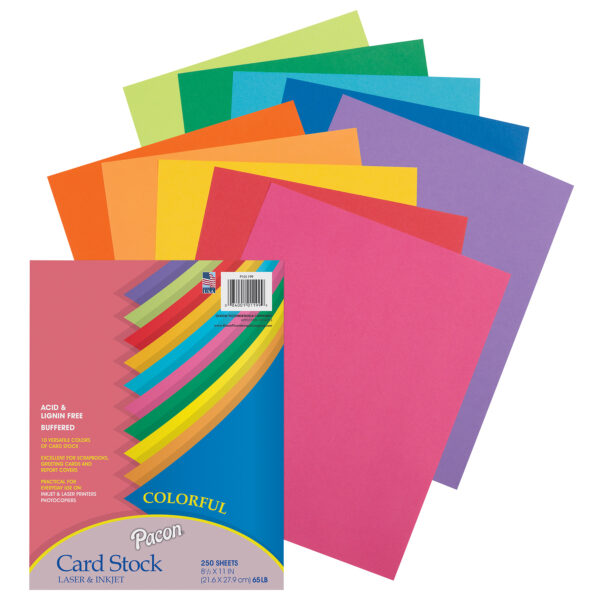ERSPAC101199_1-1.jpg Colorful Card Stock Assortment, 10 Colors, 8-1-2" x 11", 250 Sheets