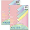 101315PastelCard Pastel Card Stock, 5 Assorted Colors, 8-1-2" x 11", 100 Sheets Per Pack, 2 Packs