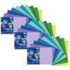 Construction Paper, Heavyweight, Cool Assorted, 12" x 18", 50 Sheets Per Pack, 3 Packs