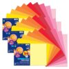 Construction Paper, Heavyweight, Warm Assorted, 12" x 18", 50 Sheets Per Pack, 3 Packs