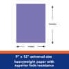 Construction Paper, Heavyweight, Violet, 9" x 12", 50 Sheets Per Pack, 5 Packs