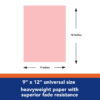 Construction Paper, Heavyweight, Pink, 9" x 12", 50 Sheets Per Pack, 5 Packs