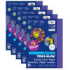 Construction Paper, Heavyweight, Purple, 9" x 12", 50 Sheets Per Pack, 5 Packs
