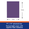 Construction Paper, Heavyweight, Purple, 9" x 12", 50 Sheets Per Pack, 5 Packs
