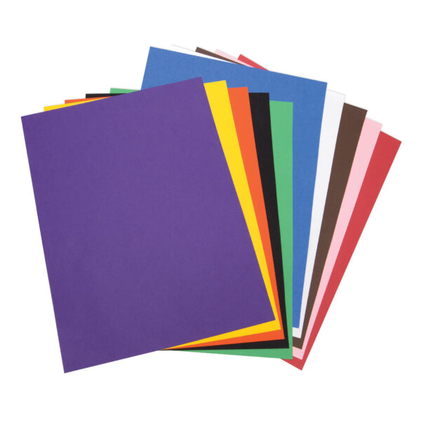Construction Paper Classic Assortment, Heavyweight, 10 Classic Colors, 9" x 12", 50 Sheets Per Pack, 5 Packs