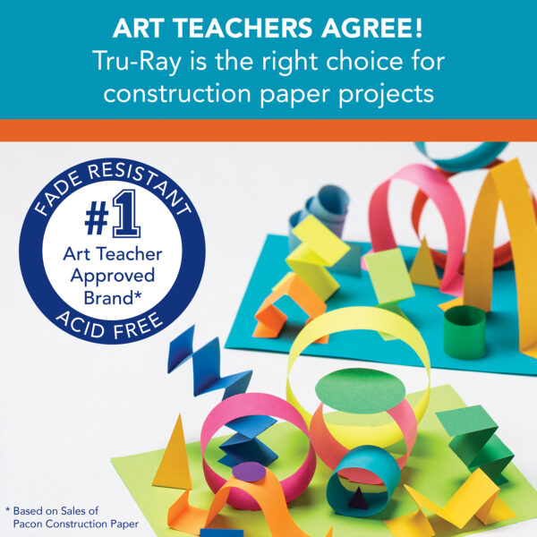 Construction Paper, Heavyweight, Sky Blue, 12" x 18", 50 Sheets Per Pack, 5 Packs